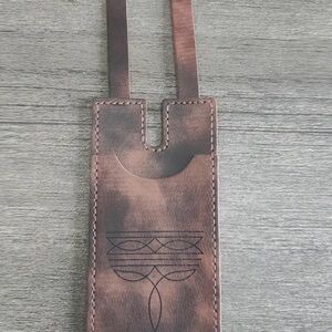 Brown PU Leather Boot Wallet